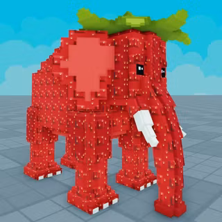 Strawberry Elephant Brainrot wallpaper