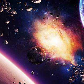 Exploding planet wallpaper