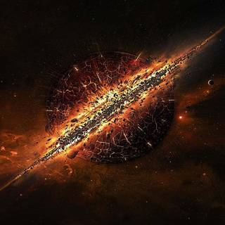 Exploding planet wallpaper