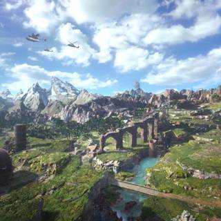 Final Fantasy landscape wallpaper