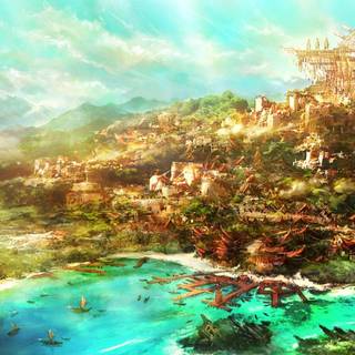 Final Fantasy landscape wallpaper