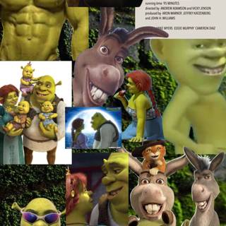 Shrek collage wallpaper