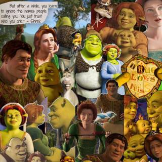 Shrek collage wallpaper