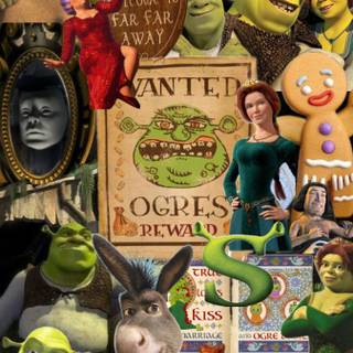Shrek collage wallpaper