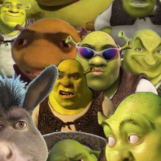 Shrek collage wallpaper