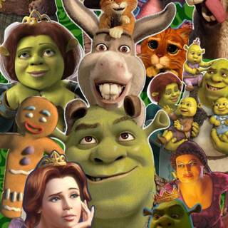 Shrek collage wallpaper