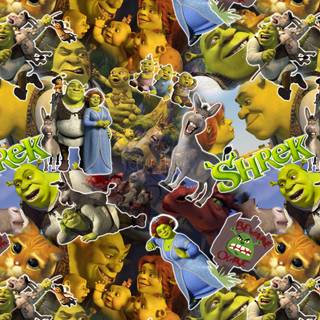 Shrek collage wallpaper