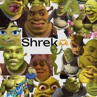 Shrek collage wallpaper