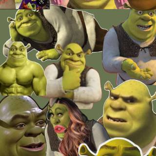 Shrek collage wallpaper