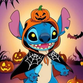 Halloween cute Stitch wallpaper