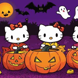 Halloween Hello Kitty laptop wallpaper
