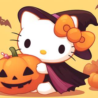 Halloween Hello Kitty laptop wallpaper