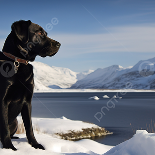 Black dogs winter wallpaper