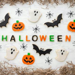 Cute laptop Halloween wallpaper