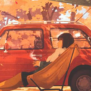 Autumn anime vertical wallpaper