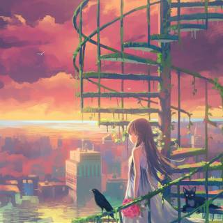 Autumn anime vertical wallpaper