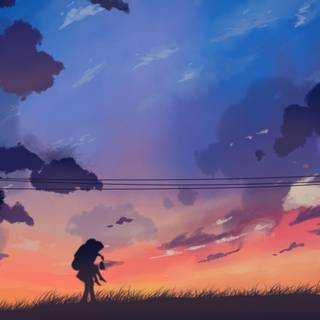 Autumn anime vertical wallpaper