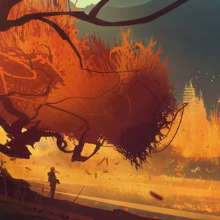 Desktop autumn art wallpaper