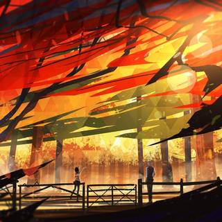 Desktop autumn art wallpaper