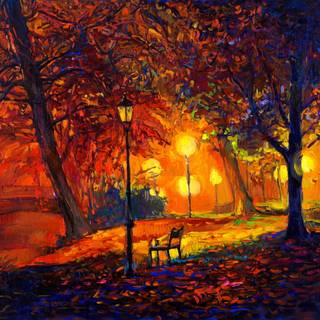 4k autumn painting wallpaper