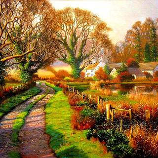 Desktop autumn art wallpaper