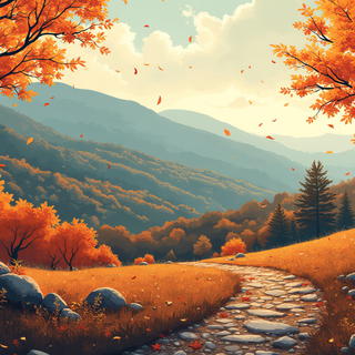 Desktop autumn art wallpaper