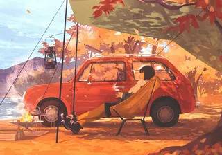 Nature anime autumn wallpaper