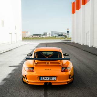 Porsche 911 GT3 RS orange wallpaper