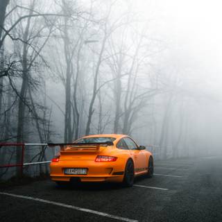 Porsche 911 GT3 RS orange wallpaper