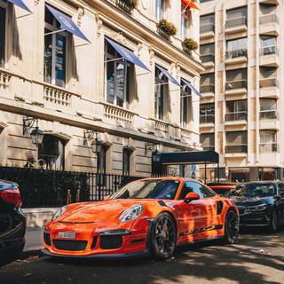 Porsche 911 GT3 RS orange wallpaper