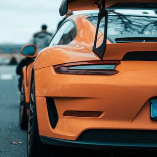 Porsche 911 GT3 RS orange wallpaper