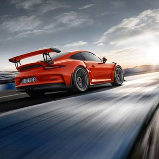 Porsche 911 GT3 RS orange wallpaper