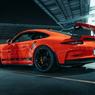 Porsche 911 GT3 RS orange wallpaper