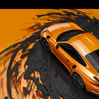 Porsche 911 GT3 RS orange wallpaper