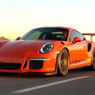 Porsche 911 GT3 RS orange wallpaper