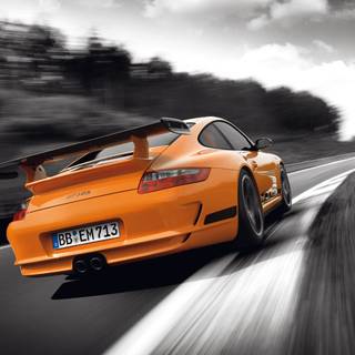 Porsche 911 GT3 RS orange wallpaper