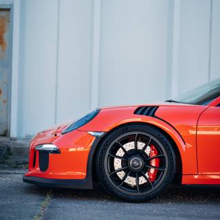 Porsche 911 GT3 RS orange wallpaper