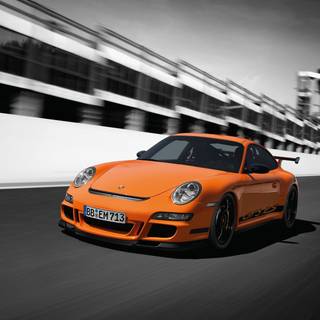 Porsche 911 GT3 RS orange wallpaper