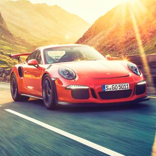 Porsche 911 GT3 RS orange wallpaper