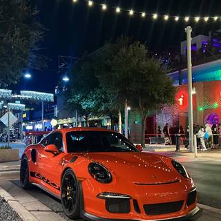 Porsche 911 GT3 RS orange wallpaper