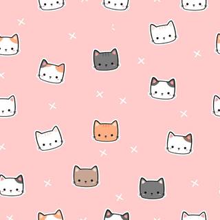 Silly cat drawing wallpaper