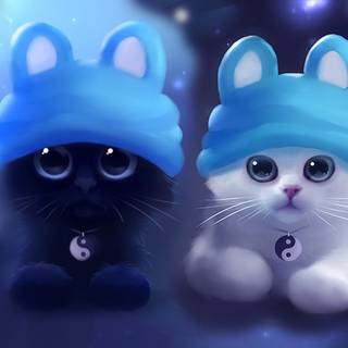 Silly cat drawing wallpaper