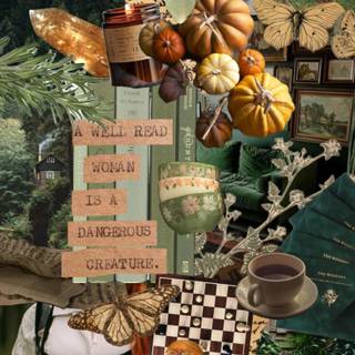 Vintage brown autumn wallpaper