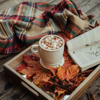 Vintage brown autumn wallpaper