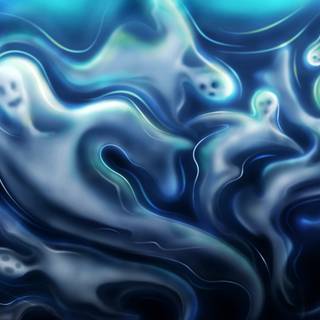 Halloween blue and black wallpaper