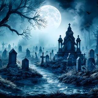 Halloween blue and black wallpaper