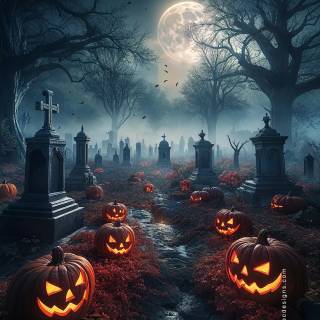 Halloween blue and black wallpaper