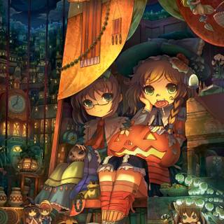 Anime Halloween 4k wallpaper