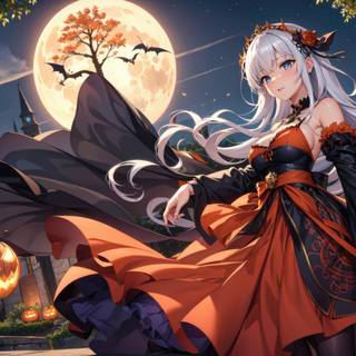 Anime Halloween 4k wallpaper