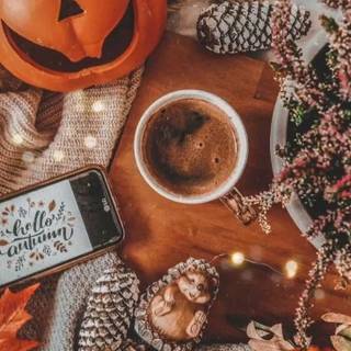 Cozy Halloween autumn wallpaper